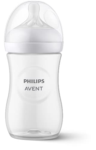 Philips AVENT Natural Baby Bottle with Natural Response Nipple, Clear, 4oz, 4pk, SCY900/04