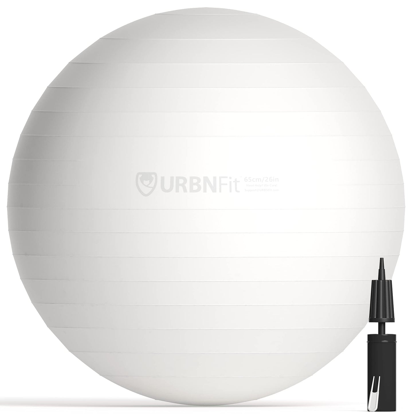 URBNFit Exercise Ball - Yoga Ball in Multiple Sizes for Workout, Pregnancy, Stability - Anti-Burst Swiss Balance Ball w/Quick Pump - Fitness Ball Chair for Office, Home, Gym