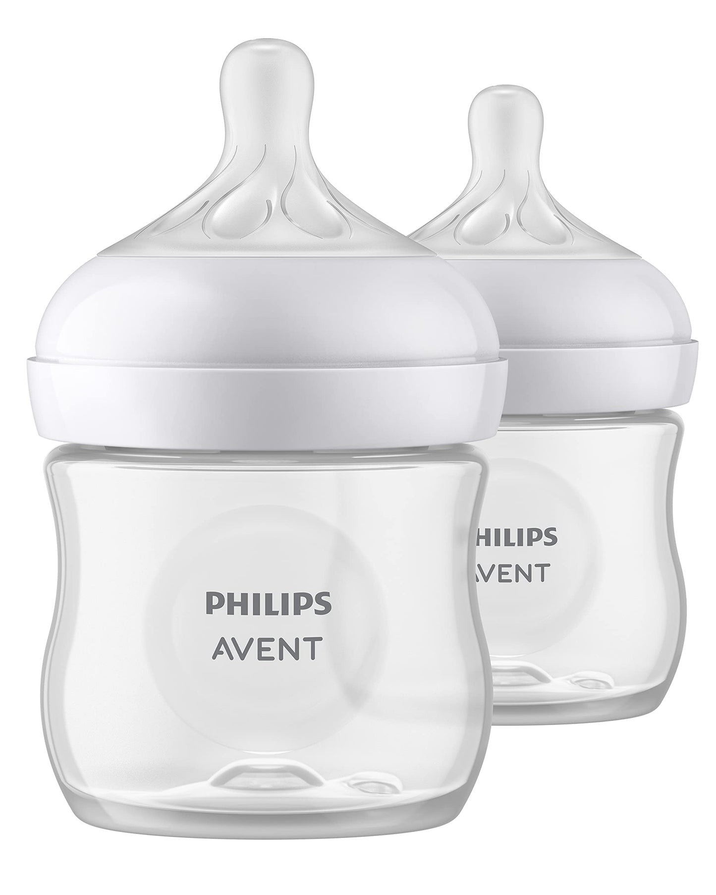 Philips AVENT Natural Baby Bottle with Natural Response Nipple, Clear, 4oz, 4pk, SCY900/04