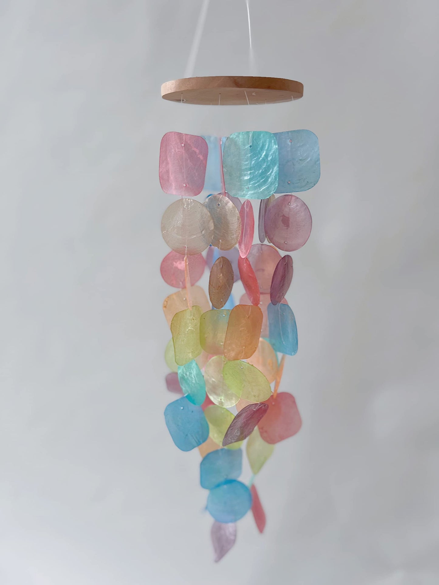 Solange & Frances Wind Chimes for Outside – Turquoise Capiz Shells Wind Chime Garden Decorations Outdoor, Unique Gifts for Women, Gifts for Mom or Birthday Gifts