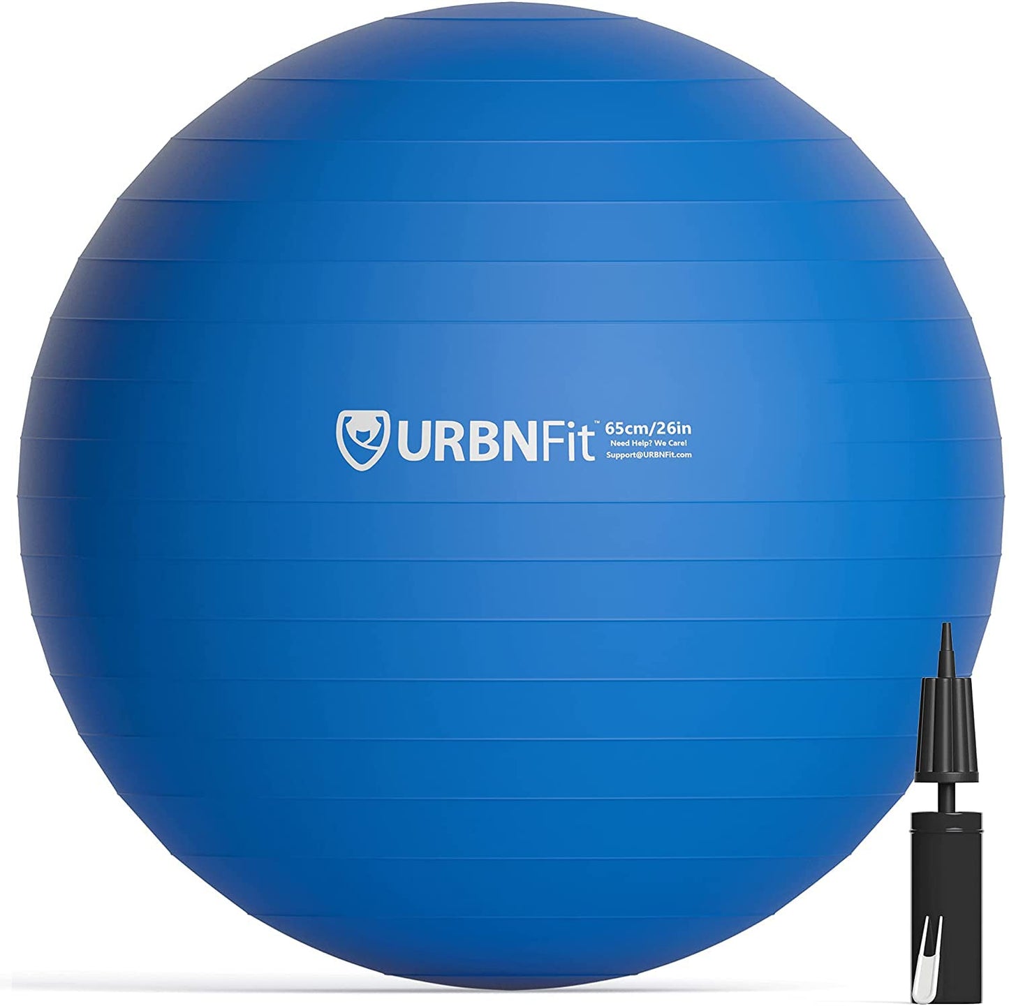 URBNFit Exercise Ball - Yoga Ball in Multiple Sizes for Workout, Pregnancy, Stability - Anti-Burst Swiss Balance Ball w/Quick Pump - Fitness Ball Chair for Office, Home, Gym