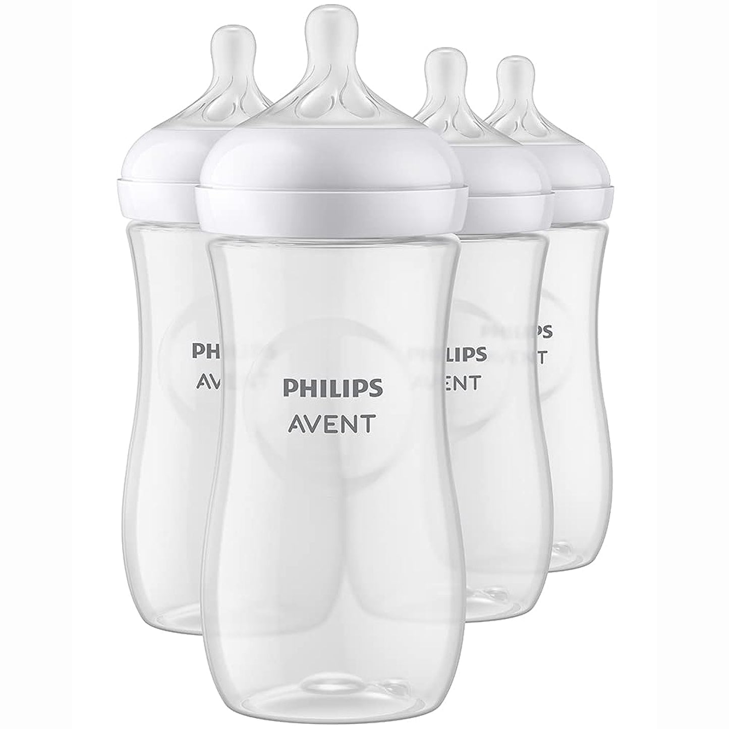 Philips AVENT Natural Baby Bottle with Natural Response Nipple, Clear, 4oz, 4pk, SCY900/04