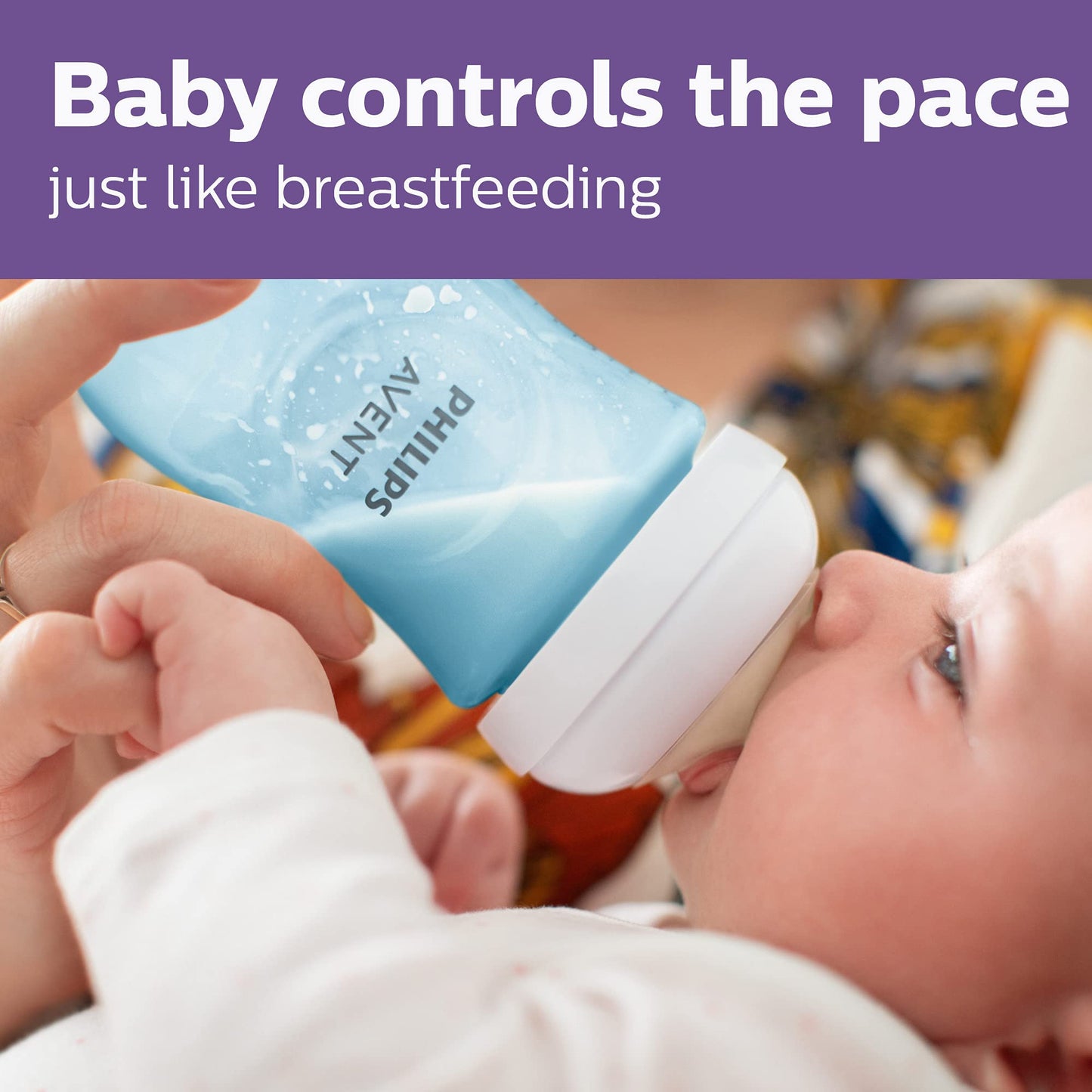 Philips AVENT Natural Baby Bottle with Natural Response Nipple, Clear, 4oz, 4pk, SCY900/04