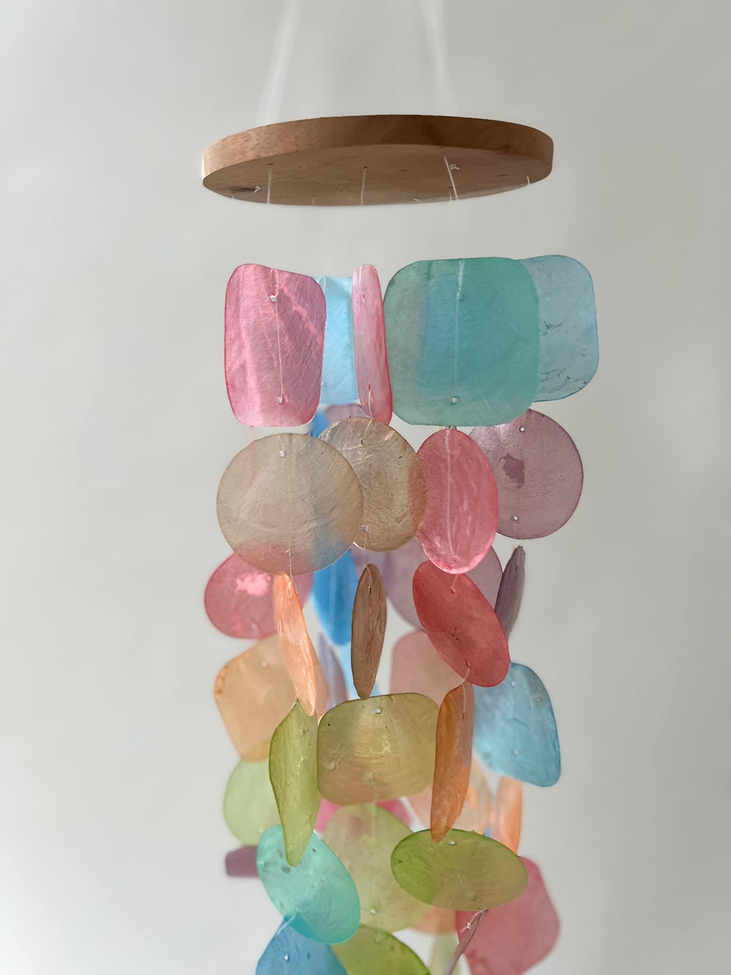 Solange & Frances Wind Chimes for Outside – Turquoise Capiz Shells Wind Chime Garden Decorations Outdoor, Unique Gifts for Women, Gifts for Mom or Birthday Gifts