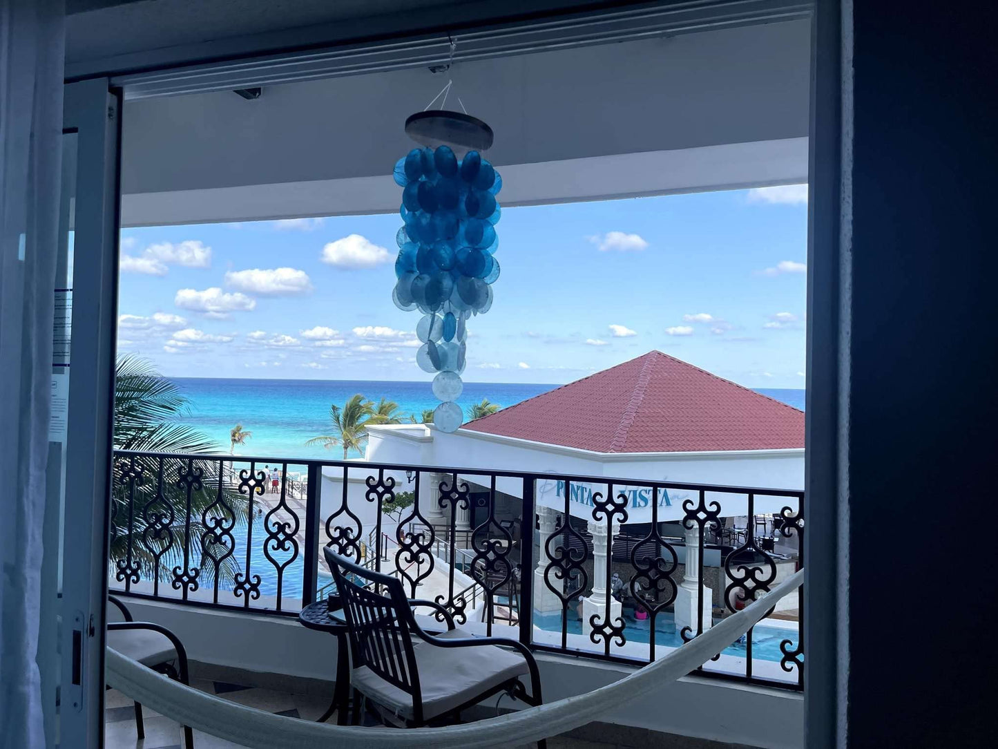 CRAFTCURL Capiz Shell Wind Chimes - Memorial Wind Chimes with Clear & Melodious Sound -Handmade Sturdy Wood Wind Chimes Provides Comfortable and Pleasant Ambiance State Every Day -(Blue)