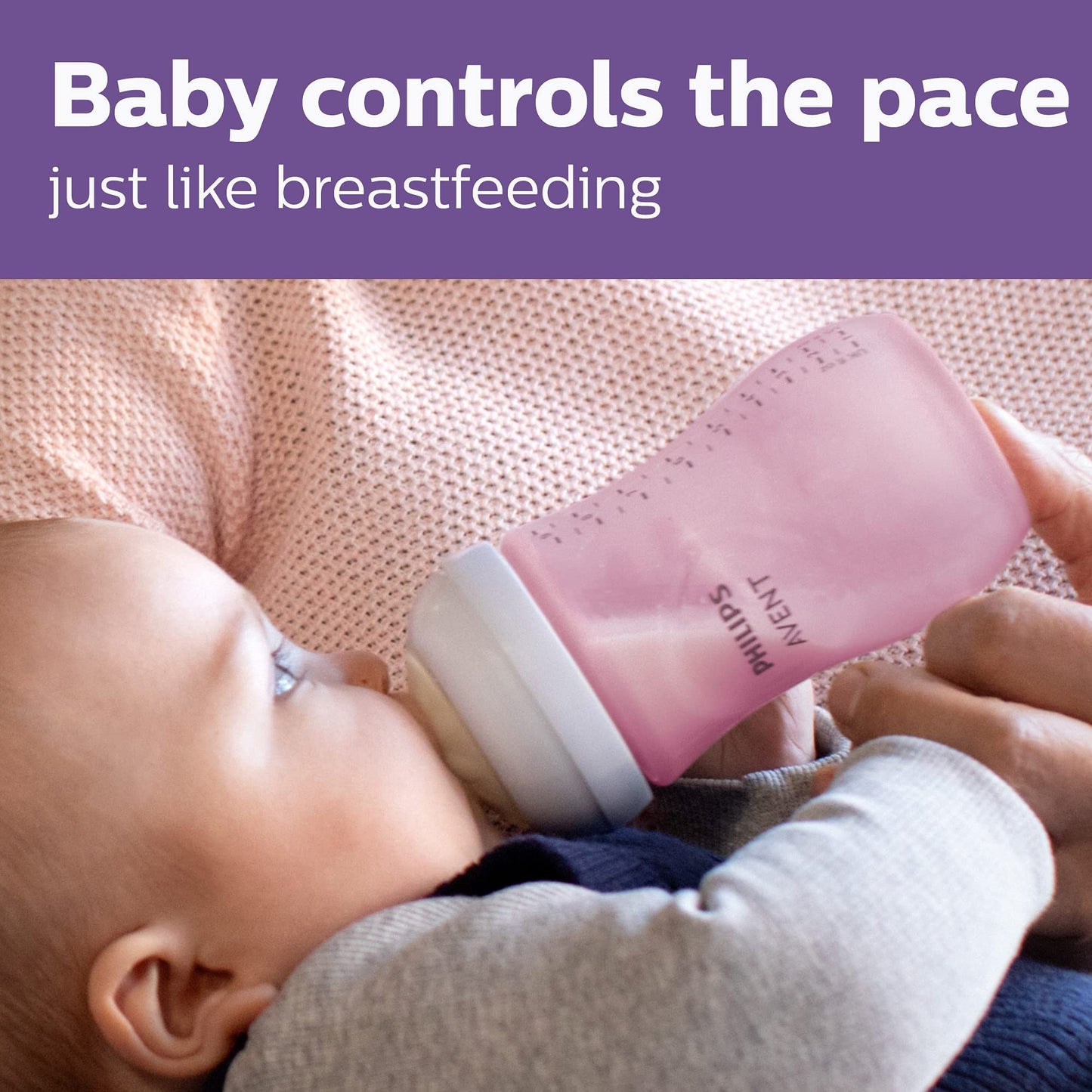 Philips AVENT Natural Baby Bottle with Natural Response Nipple, Clear, 4oz, 4pk, SCY900/04