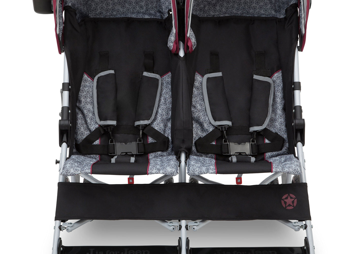 Jeep Scout Double Stroller, Lunar Burgundy